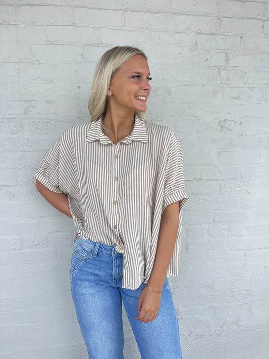 Mary Striped Button Down