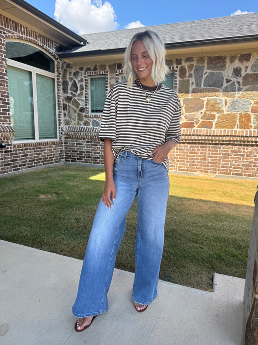 Cello High Rise Wide Leg Denim