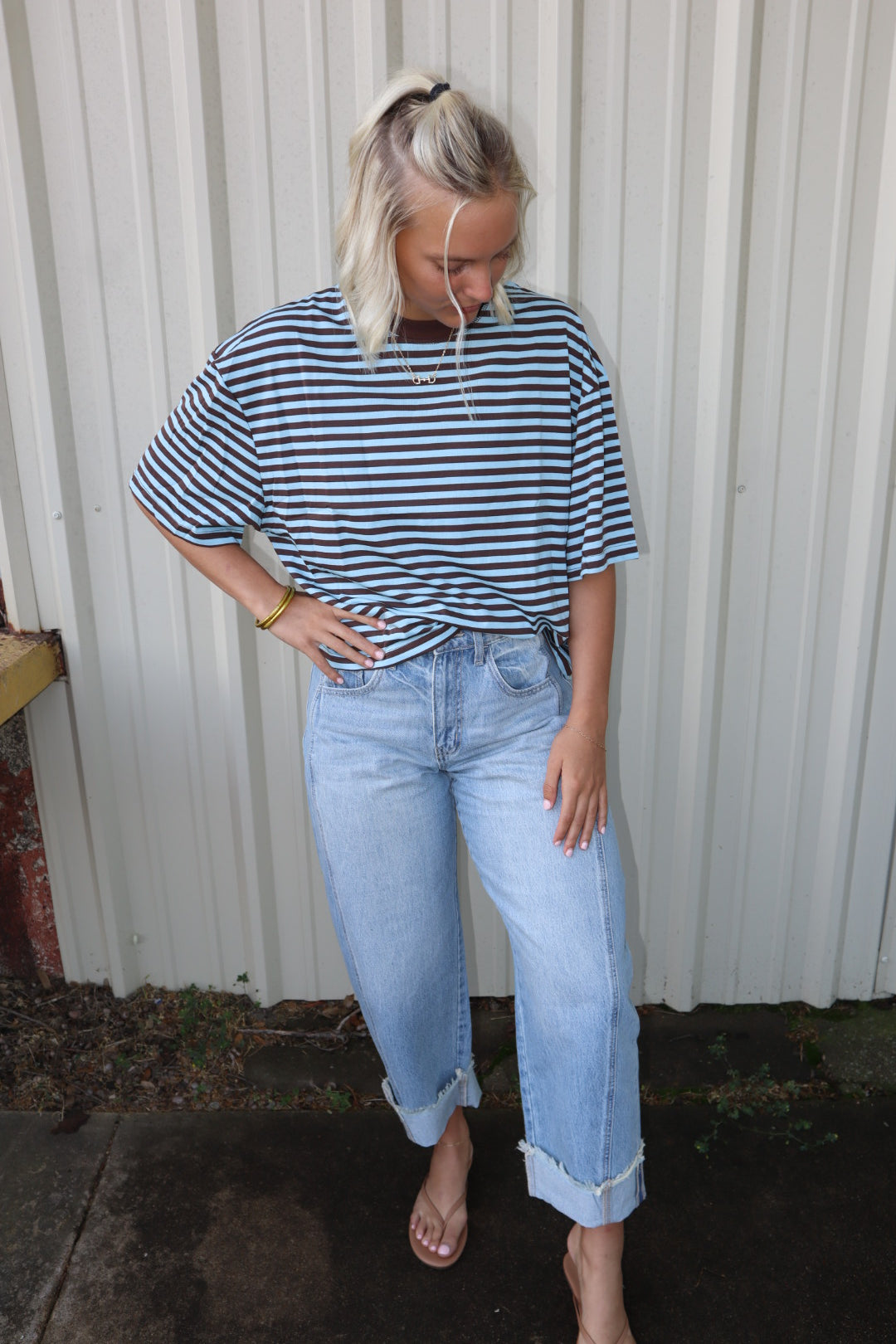 Mid Waisted Barrel Denim