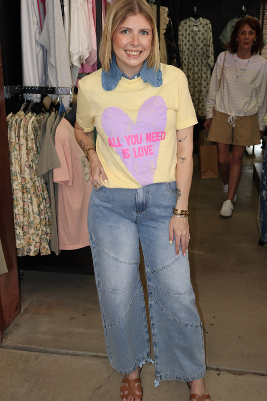 Blue B wide leg Denim