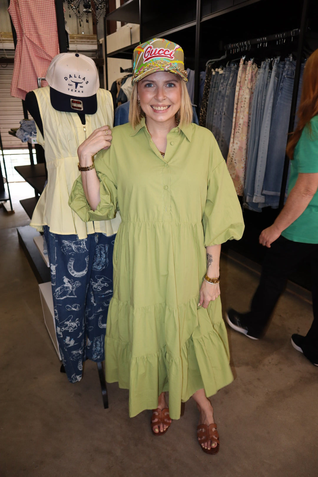 Poplin Tiered Dress