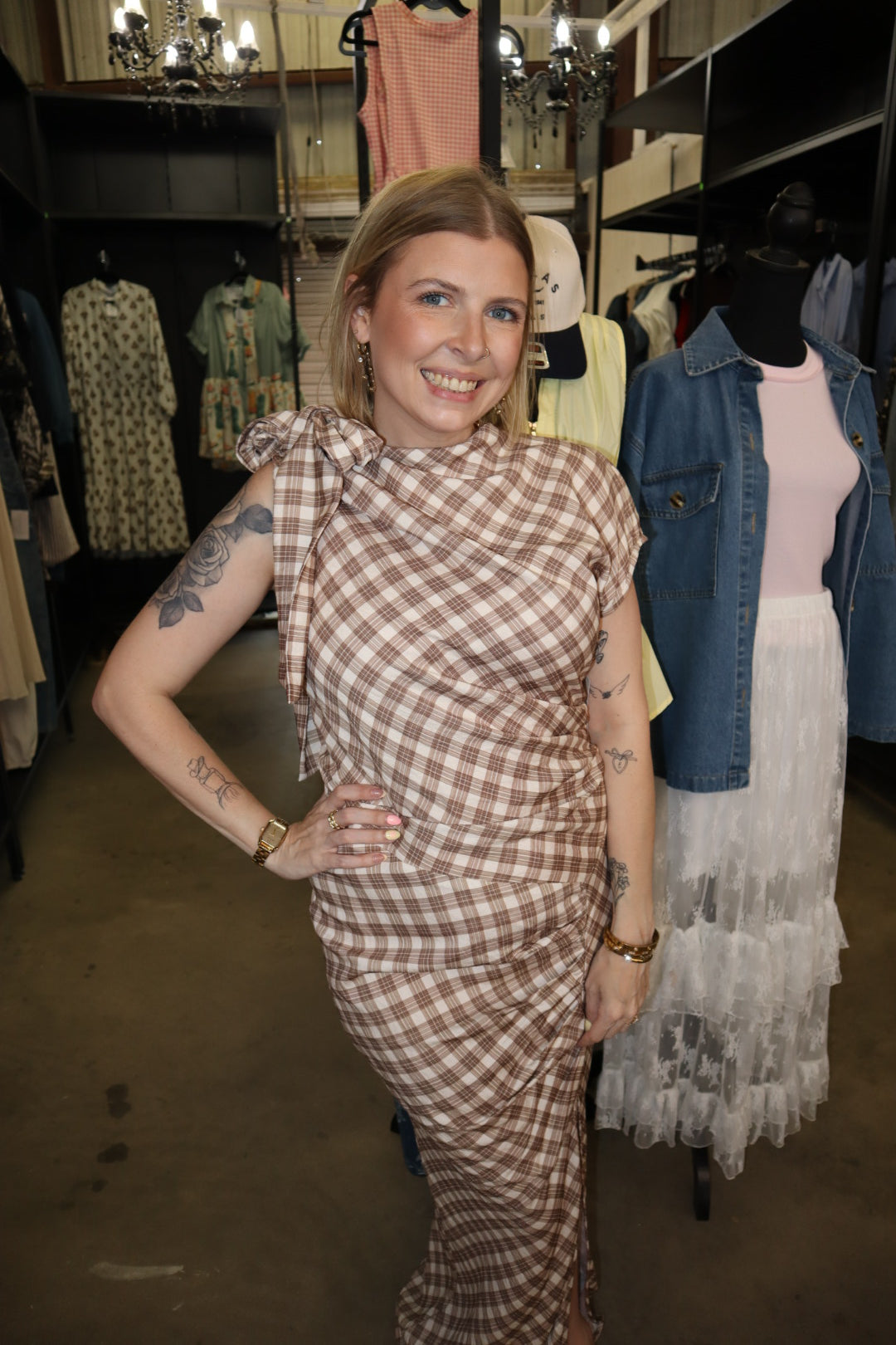 Western gingham Dress