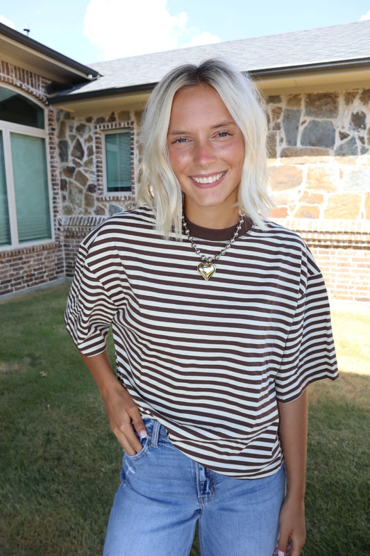 Quinn Oversized Stripe Tee