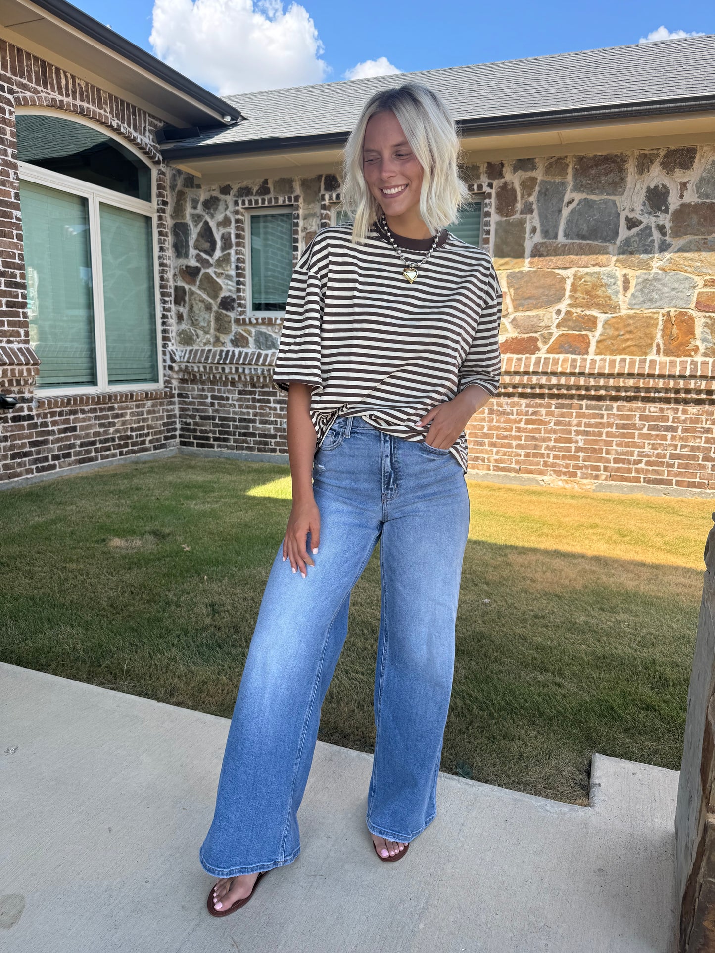 Cello High Rise Wide Leg Denim