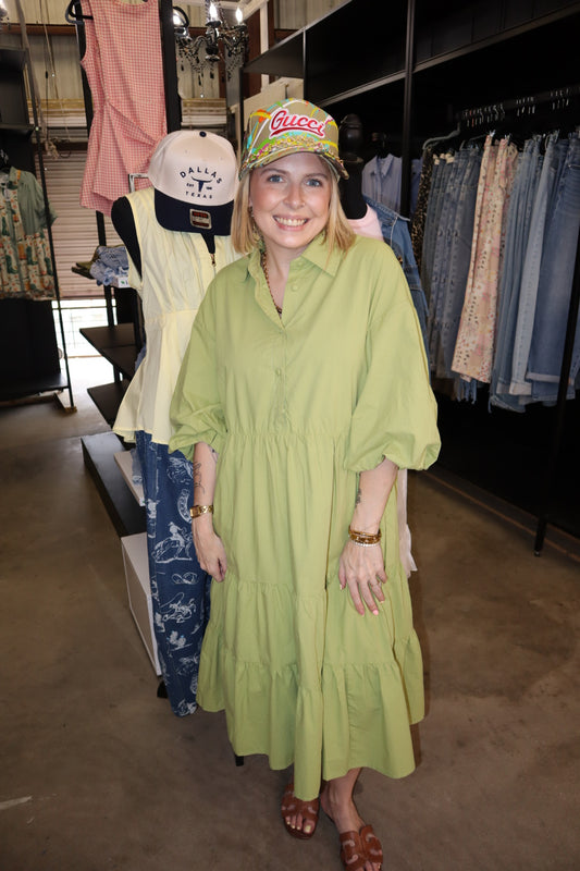 Poplin Tiered Dress