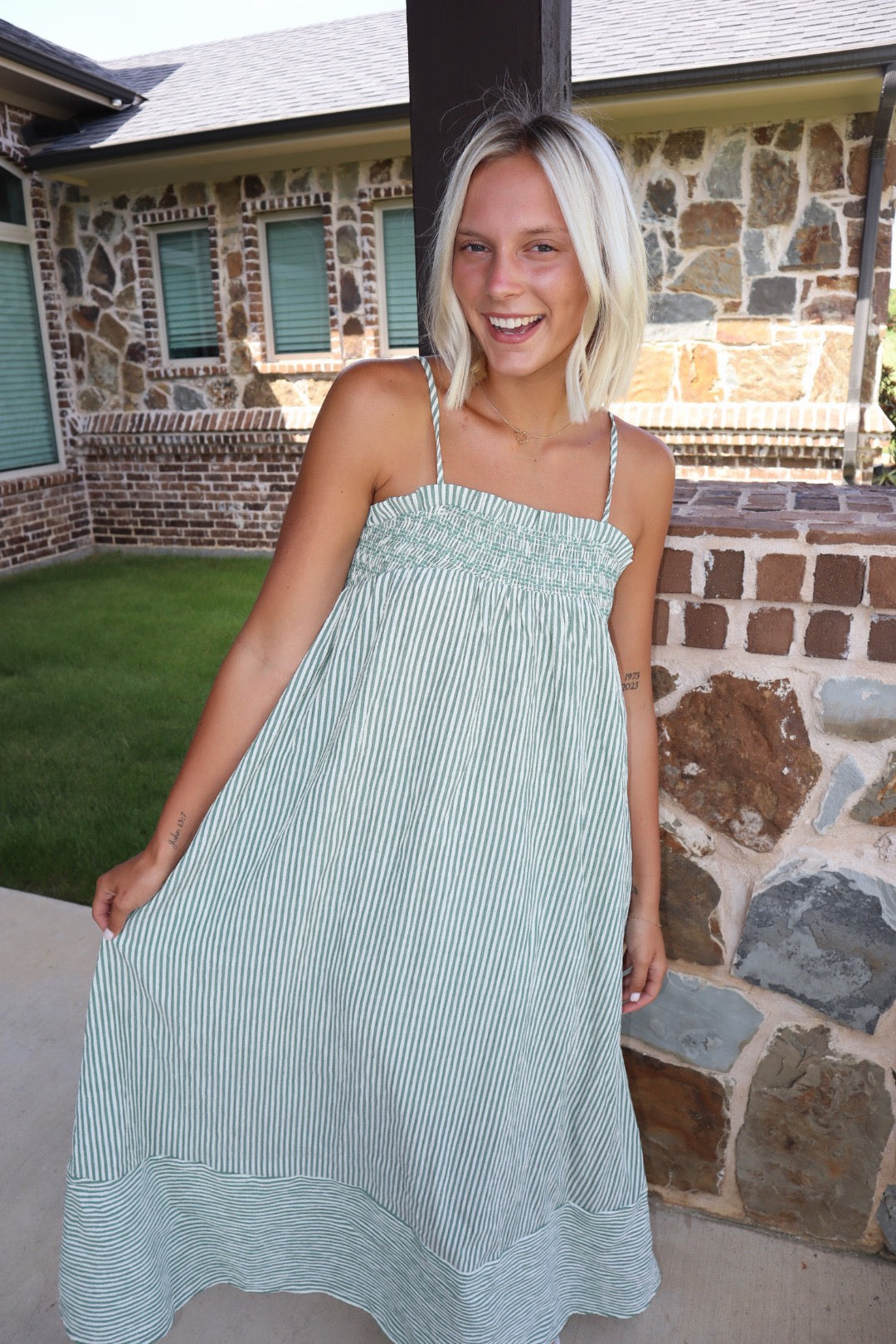 Emberly Striped Maxi Dress