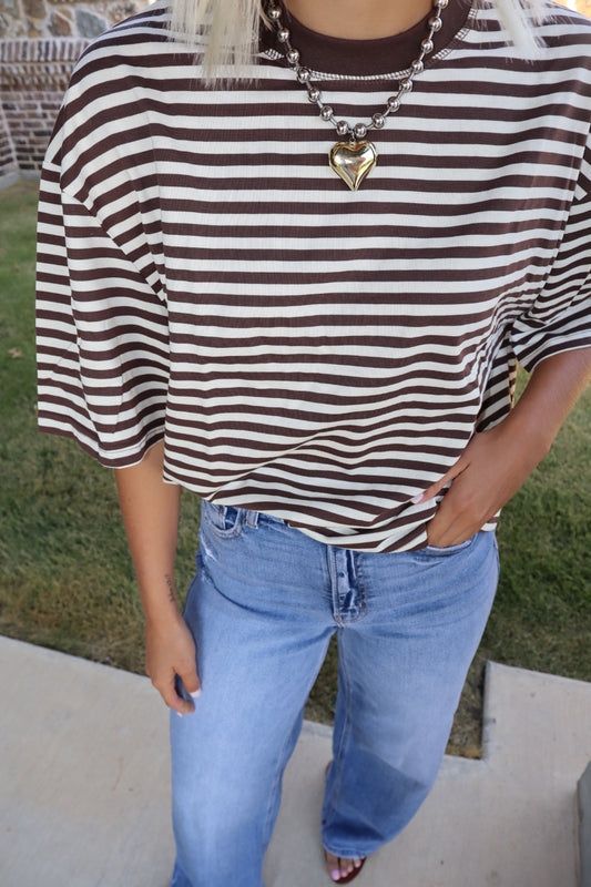 Quinn Oversized Stripe Tee