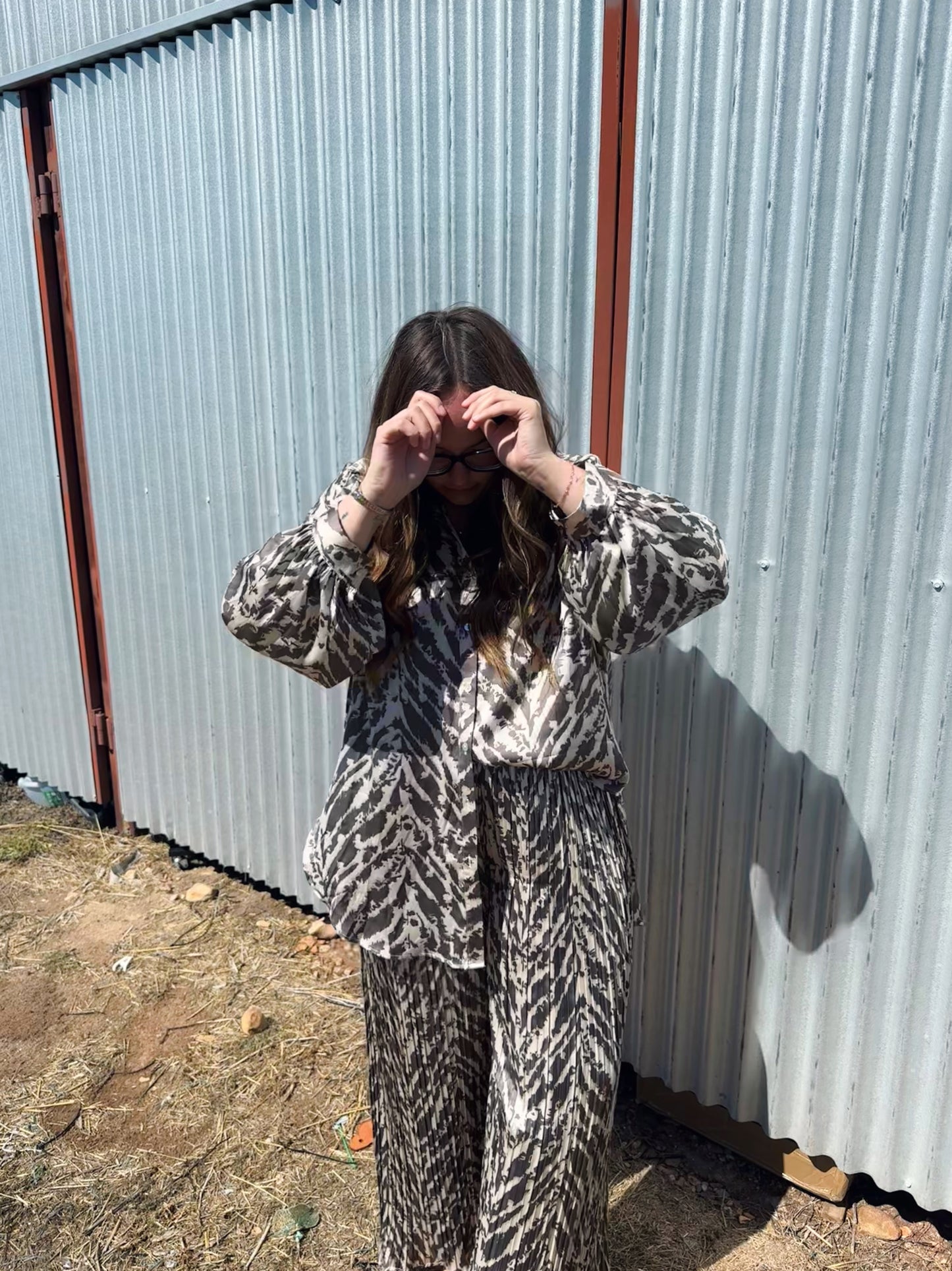 Zebra Satin Set